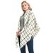 Unisex Black beige plaid square scarf scarf for women_viptrois.com