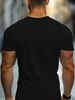 Maglietta Uomo 180g Cotone Puro Stampa New York USA, Confortevole Versatile Per Look Casual Quotidiano Estivo_viptrois.com