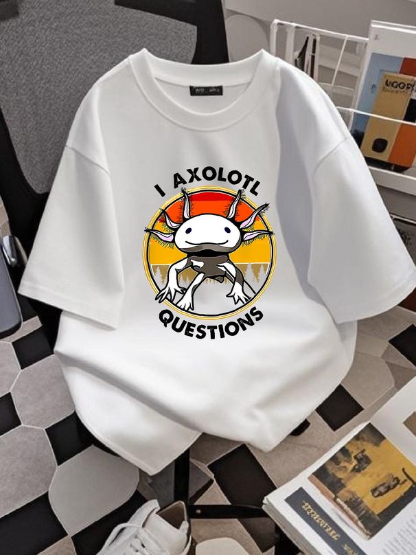 I Axolotl Questions Salader T Shirt Meme Funny Top Style Gamer Movie Music 579 Stylish Slightly Soft Stretched Breathable Designer Clothes_viptrois.com