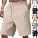 Men's Summer Heavy Double Line Jacquard Leisure Sports Pants Trendy Beach Shorts For Styles_viptrois.com