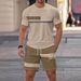 Men's Casual Sportswear Sets Short Sleeved And Shorts 3D Printed European And American Style Cross Border Best Selling Items_viptrois.com