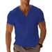 2025 Cross-Border Men's European And American Style Solid Color V-Neck Breathable Sweat-Wicking Casual Sports_viptrois.com