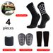 Shin Guard Football Sports Set With Glue On Football Socks, Long Socks, Shin Guards And Straps_viptrois.com
