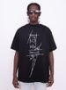 Original Creative Formula Lightning Printing American Small Round Neck Retro Style Niche Design Summer Loose Short-sleeved Top_viptrois.com