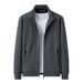 Premium Men's Velvet-Touch Cardigan Jacket – Stand Collar Casual Sweatshirt (Custom Logo Ready)_viptrois.com