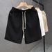 Wagner White Loose Straight Leg Men's Shorts Trendy Brand Versatile Five Point Pants Summer New Style_viptrois.com