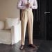 Men's High Waist Business Casual Pants - Comfortable Straight Fit, Wrinkle-Free & Versatile For Office & Daily Wear_viptrois.com