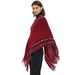 Unisex Vintage ethnic style solid color knitted pullover cape cape_viptrois.com