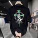 Men's Clothing Summer New Printed Letter Short Sleeved T Shirt For Young Men Short Sleeved Handsome Ins Casual Tops_viptrois.com