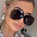 Women's Glasses Fashion Metal One Piece Sunglasses New V Frame Sunglasses Ins Internet Celebrity Sunglasses_viptrois.com