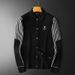 Loom European Station Autumn Winter New Sweater Cardigan Jacket Men's Turn-Down Collar Knitwear Trendy Striped Casual Coat_viptrois.com