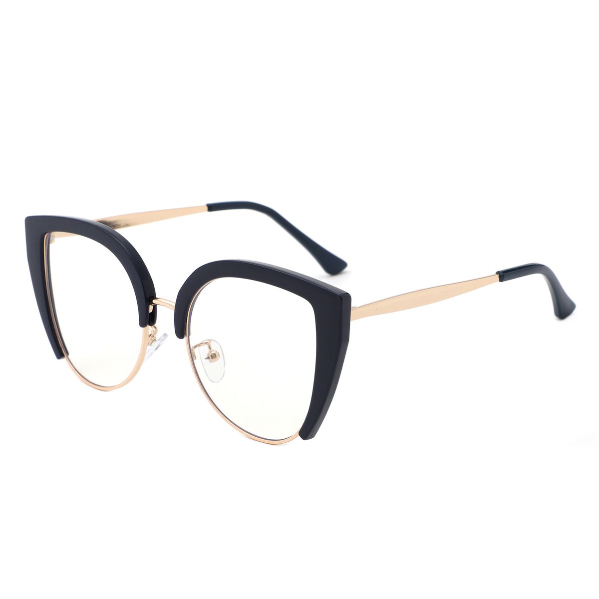 Women's Glasses Cat Eye Half Frame Large Frame Flat Glasses Anti Blue Light New Glasses Frame Ins Retro Trend Glasses Frame_viptrois.com