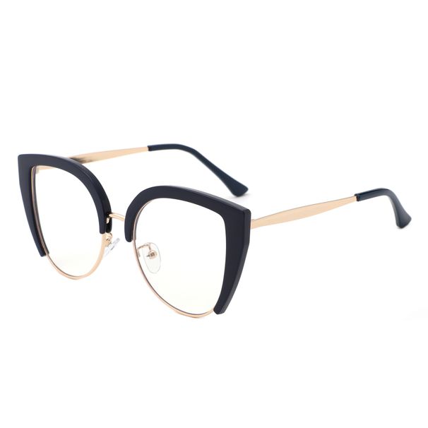 Women's Glasses Cat Eye Half Frame Large Frame Flat Glasses Anti Blue Light New Glasses Frame Ins Retro Trend Glasses Frame_viptrois.com