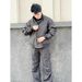 Pulse American Style Men, Spring And Summer Stand Collar Windbreaker, Solid Color Retro Outdoor Workwear Flight Jacket_viptrois.com