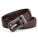 Men's Genuine Cowhide Leather Belt - Automatic Buckle For Business & Casual Wear_viptrois.com