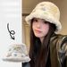 Fisherman's hat children autumn and winter 2024 new thickened plush cute basin hat versatile face small cold hat warm hat_viptrois.com