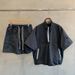Men's Summer Workwear Short Sleeve Suit Trendy Style Loose Fit Two Piece Set_viptrois.com