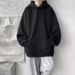 Solid Color Button Design Hoodie, Trendy And Fashionable Design, Versatile And Loose Casual Top_viptrois.com