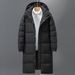Men's Clothing Mid Length Men's Winter Warm Jacket Men's And Women's Same Style White Duck cotton Couple Tops_viptrois.com