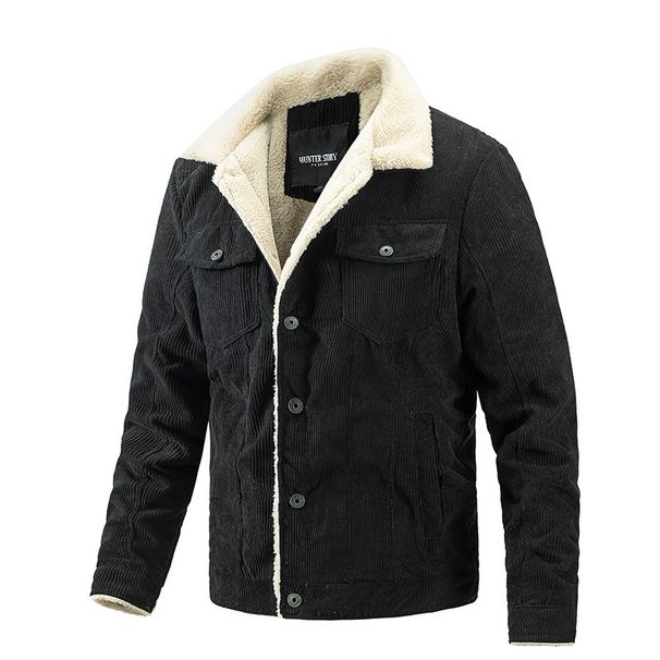 2025 Winter New Men's Corduroy Fleece Fashion Casual Trend Jacket_viptrois.com