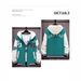 Youth Baseball Jacket – Unisex Zip-Up Hooded Windbreaker With Color Blocking (Black/Green, M-3XL)_viptrois.com