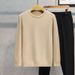 Autumn And Winter Round Neck Sweater, Men's Inner Warm Knit Sweater, Pullover Sweater, Base Sweater_viptrois.com
