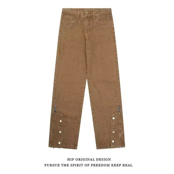 2025 Autumn/Winter American Retro Washed Distressed Jeans For Men, Loose Fit, High Street Fashion, Height Enhancing Wide Leg Pants (Vibe)_viptrois.com