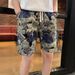 Men's Summer Thin Printed Bear Beach Shorts Casual Loose Fit Five-Point Versatile Fashionable Pants_viptrois.com