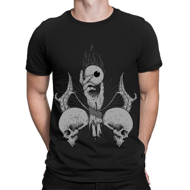 Hands Holding Eyes With Skull Horror Scary Mens Womens T-Shirt Mens Womens Tees Tops Tee Top #TA-25_viptrois.com