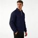 Men's Premium Jacquard Polo Shirt - Long Sleeve Button-Down Collar Sweatshirt For Spring & Autumn, Comfortable & Stylish_viptrois.com