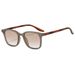 New Internet Celebrity Doudian Square Frame Sunglasses Ins Style Retro Ultra Light Advanced Men And Women Sunglasses Frosted Olive Green_viptrois.com