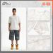 "Vintage Wax-Dye Effect Heavyweight Cotton T-Shirt – Distressed Retro Style, Relaxed Fit Men's Tee"_viptrois.com