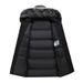 Winter Mid To Long Style Trendy Brand Big Fur Collar Hooded Jacket For Couples Loose White Duck Down Coat_viptrois.com