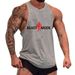 Men's Clothing Exercise Casual Letters Sports Waistcoat Fitness Vest_viptrois.com