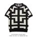 Men's Clothing Fashion New Striped Ice Silk Short Sleeved T Shirt Casual Simple Slim Style Men's Tops Trendy Knitted Sweater_viptrois.com