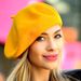 British Wool Beret Student Woolen Autumn Winter Women's Big Round Painter Hat_viptrois.com