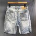 Men's Clothing Denim Shorts Summer Loose Pants Straight Casual Shorts_viptrois.com