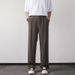 Straight Leg Casual Trousers For Men, 2025 Summer Style, Wrinkle Resistant, Drapey, High End, Trendy Men's Suit Trousers._viptrois.com