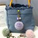 Bag Charm Small Fresh Flower Pompom Car Keychain Colorful Candy Ball Pearl Bag Pendant Earphone Bag Pendant Accessories_viptrois.com