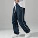 Men's Durable Quick Drying Striped Sports Pants Summer Style Breathable Casual Drawstring Straight Leg in Stock_viptrois.com