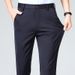 Pure 2025 Spring New Men's Casual Long Four-Way Stretch Loose Straight Suit Pants Factory Wholesale_viptrois.com