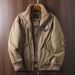 Men's Winter Bomber Jacket With Fleece Lining & Shearling Collar - Classic Military Style Workwear Coat (Multiple Colors & Sizes)_viptrois.com