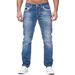 Men's Clothing Double Line Jeans High Elastic Jeans_viptrois.com