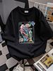The Lovers Tarot Card Occult Goth Halloween Gothic Kissing T-Shirt Soft Stylish Print Round Neck Short Sleeve Female Fashion Women Top Graphic Tees Designer Clothes Casual Unisex Women T-Shirt For Women Casual Comfortable Stretched Streetwear_viptrois.com