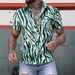 Men's Clothing Shirt New Summer Four Sided Stretch Thin Irregular Striped Printed Men's Short Sleeved Shirt_viptrois.com