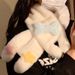 Cartoon Star Small Bone Five Finger Gloves Women In Winter, Cute Plush, Thick Warm, Hanging Neck For Cycling, Windproof_viptrois.com