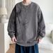 Spring And Autumn New Men's Casual Versatile Youth Handsome Hoodie Round Neck Sweatshirt 82F_viptrois.com