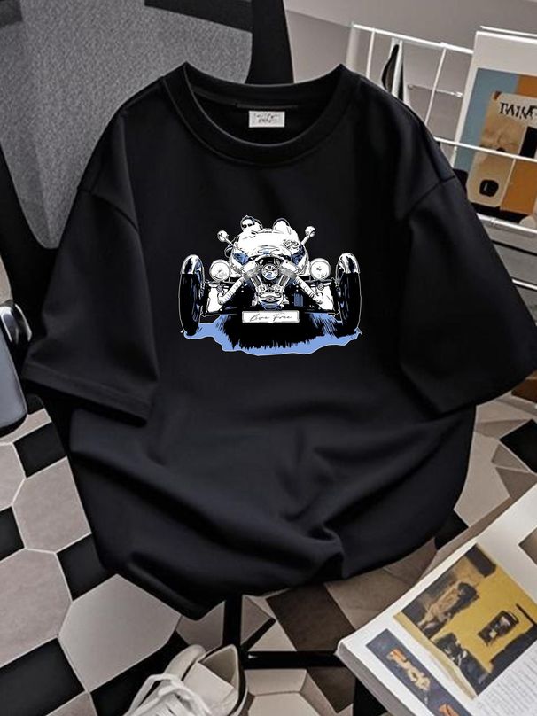 Morgan 3 Wheeler M3W Tee Shirt Top For Everyday Wear Soft Summer Breathable Casual Fashion Homme Slightly Graphic Stretched Unisex Streetwear_viptrois.com