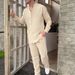 Men's Linen Long-Sleeve Shirt & Pants Set – Breathable Summer Casual Outfit In White/Black/Khaki (S-XXXL, Lightweight & Wrinkle-Resistant)_viptrois.com