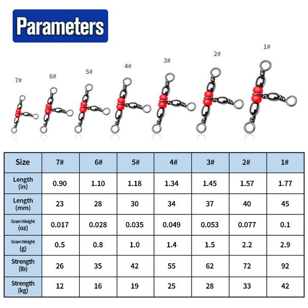 Japanese Style New Splitter 8-Shaped Ring Red Bead Three-Prong Swivel Sea Connector Outdoor Fishing Accessories_viptrois.com